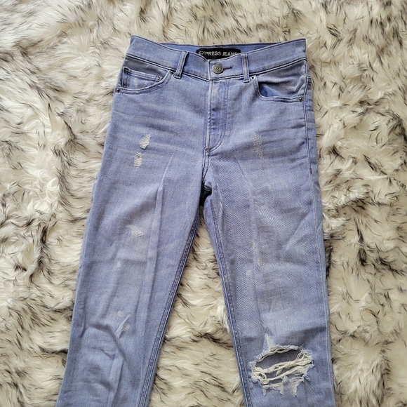 Express blue jeans Legging high rise 00R - Picture 2 of 6